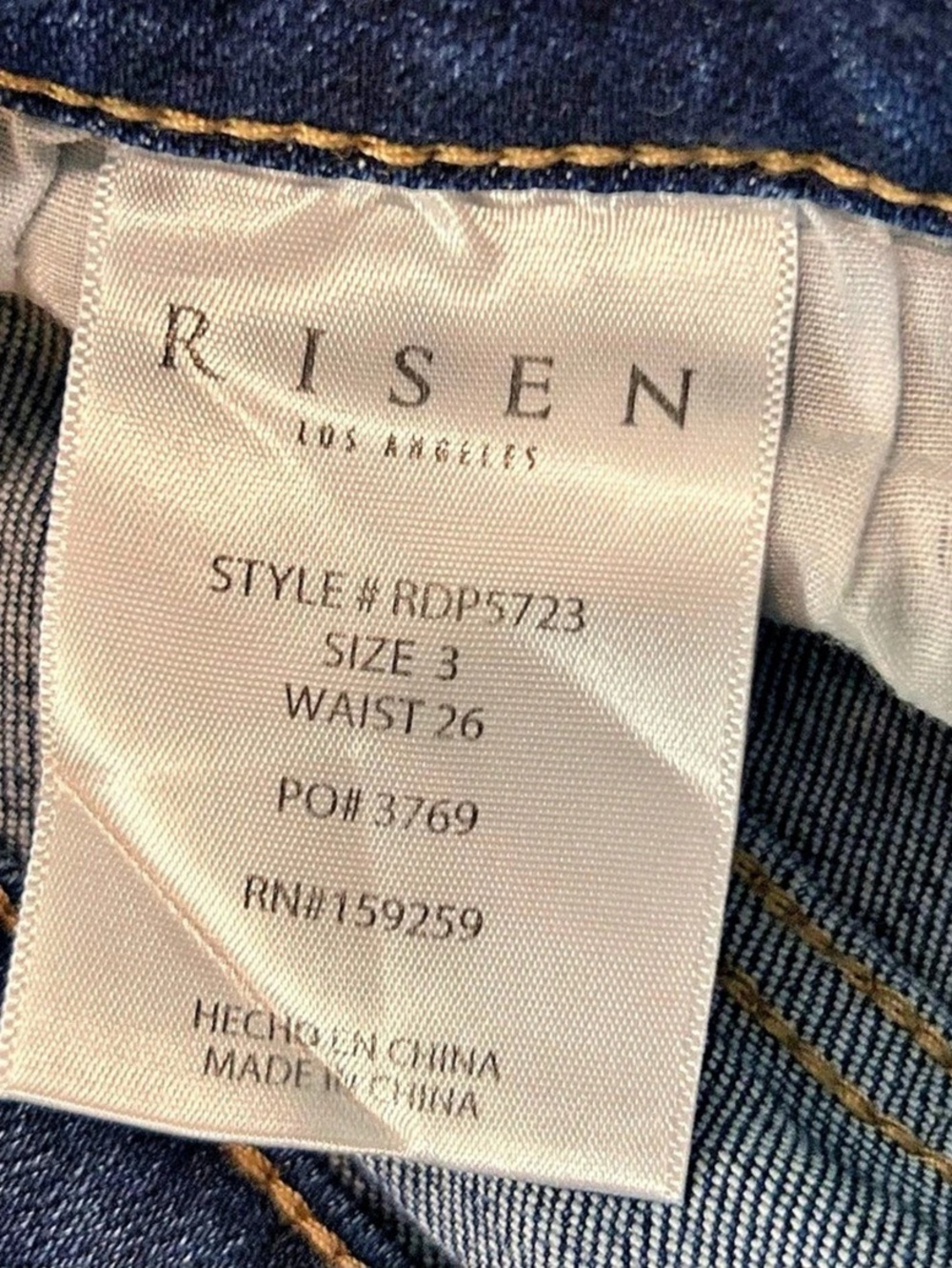 Risen Boot Cut Jeans Blue Waist 26 - Picture 4 of 7